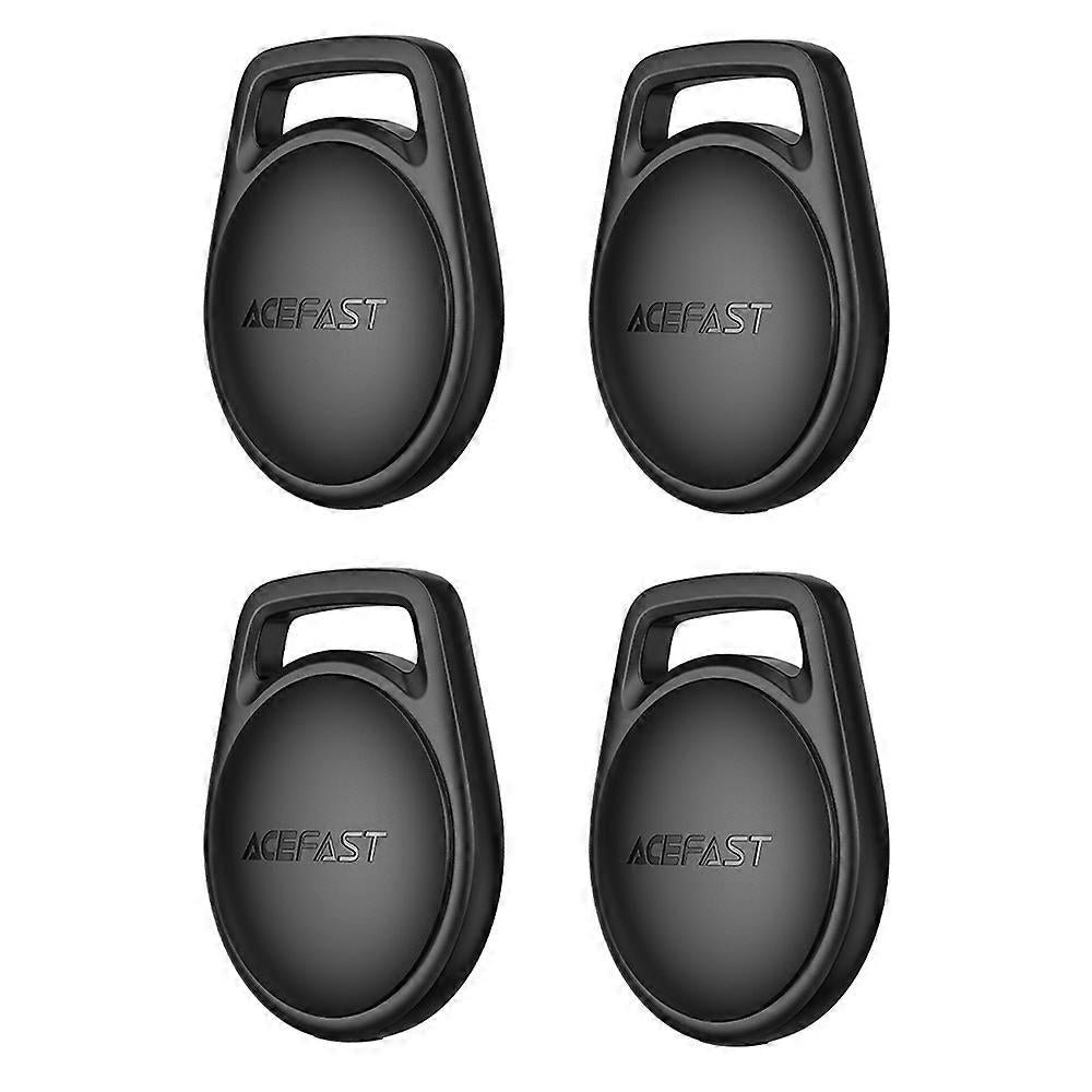 Acefast SmartTag S2 voor iOS Series, Set van 4 stuks, Zwart