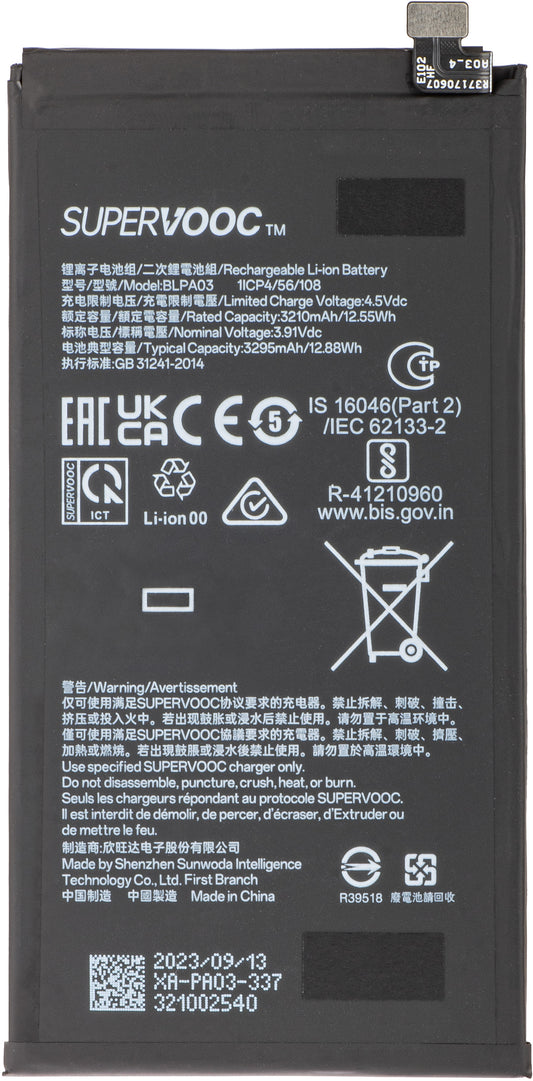 Batterij Oppo Find N3, BLPA03, Ruilen