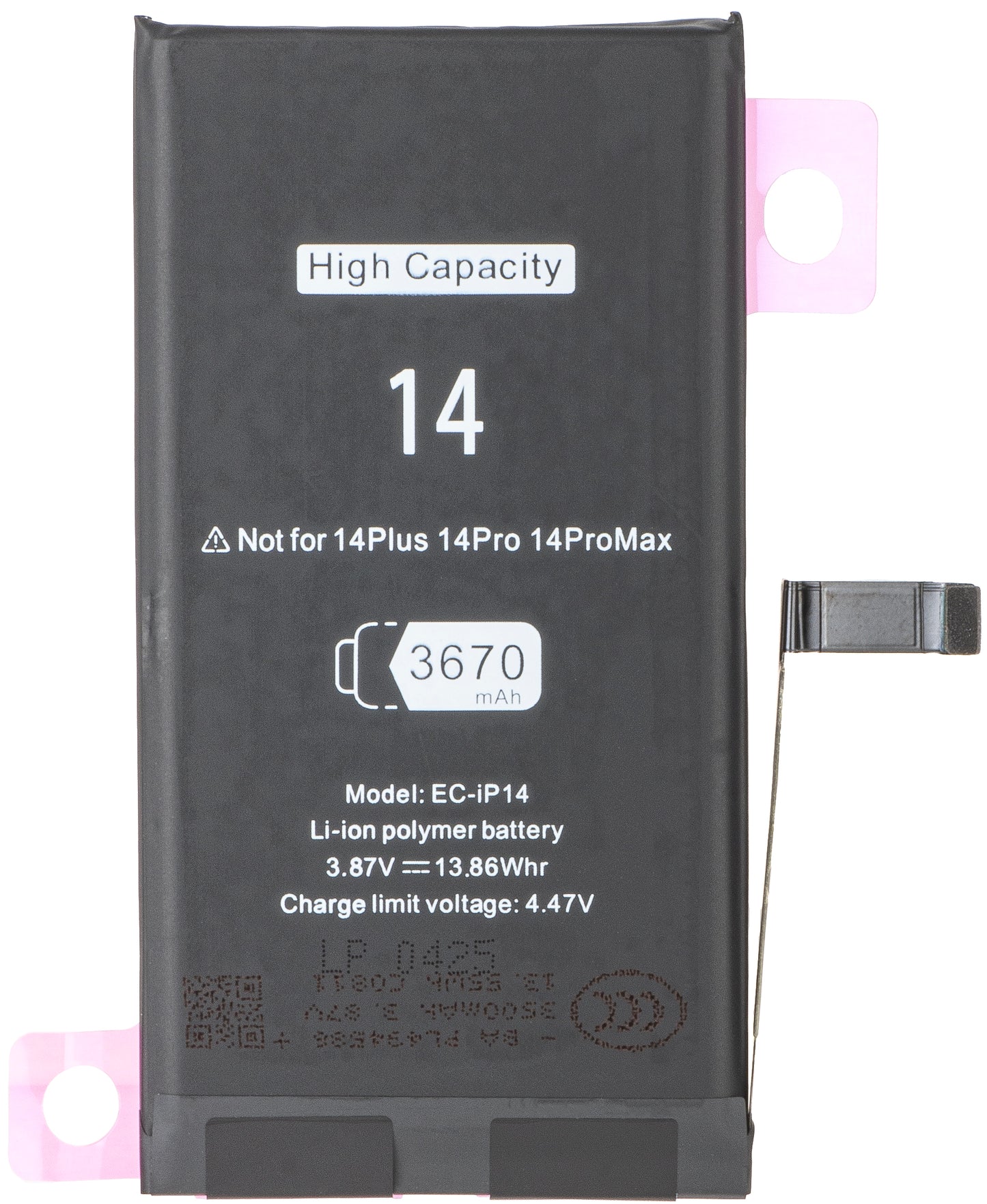 Accu voor Apple iPhone 14, High Capacity