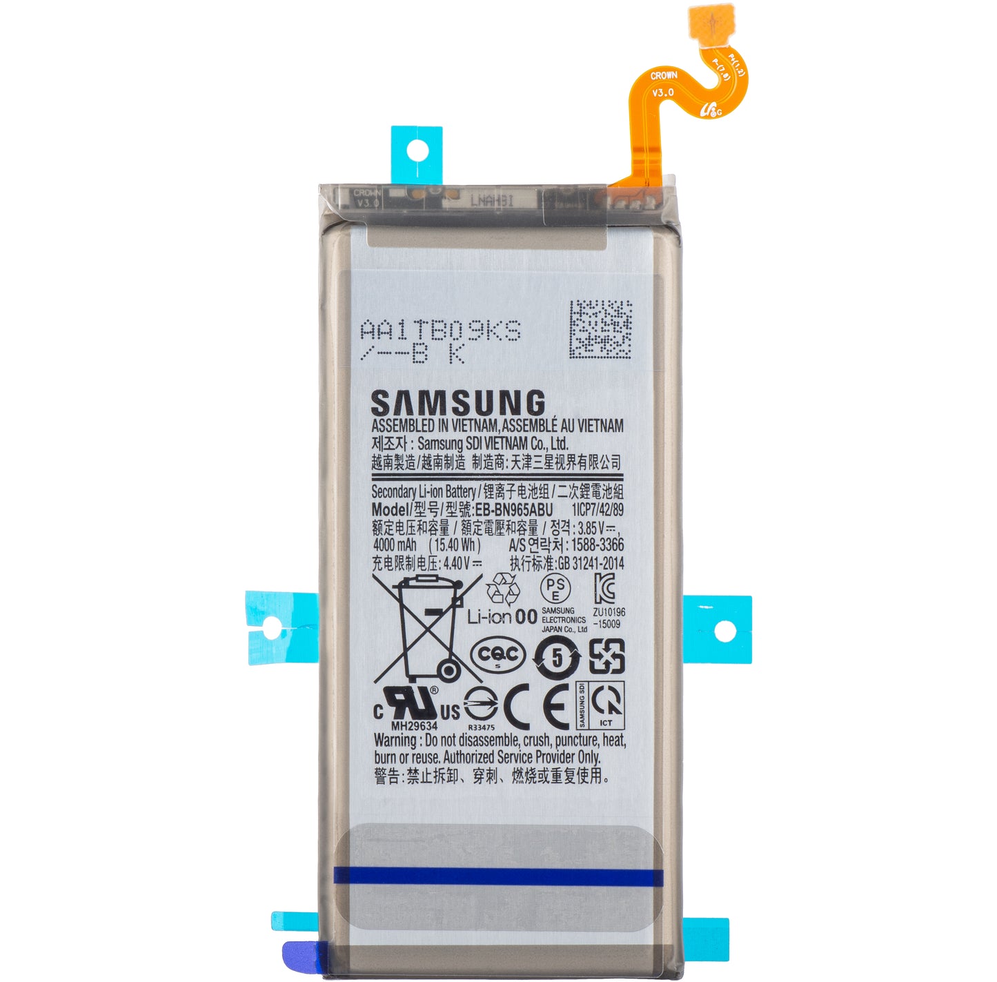 Accu Samsung Galaxy Note 9 N960, EB-BN960ABE, Service Pack GH82-17562A