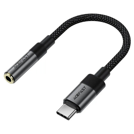 Audio Adapter USB-C - 3.5mm Acefast J12, Zwart