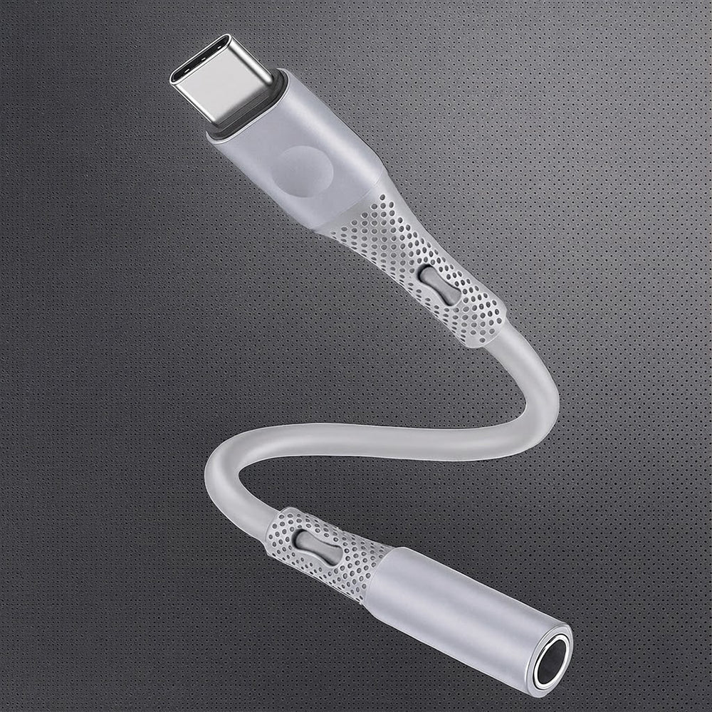 Audio Adapter USB-C - 3.5mm Techsuit AC1 SoundFlex, Grijs