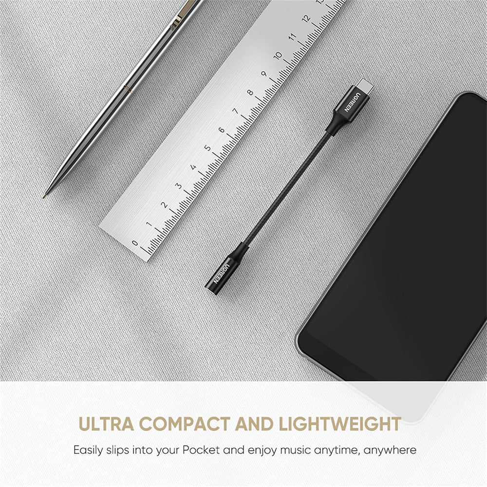 Audio Adapter USB-C - 3.5mm UGREEN AV142, Zwart
