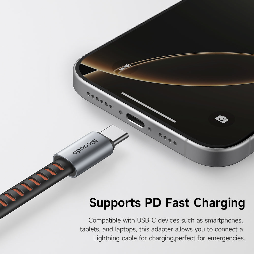 Audio Adapter USB-C - Lightning McDodo CA-4870, Grijs