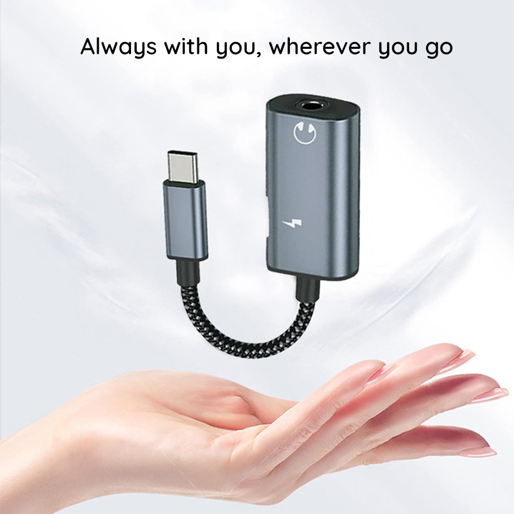 Audio Adapter USB-C - USB-C / 3.5mm Techsuit AC22 AcustiCore, Gri