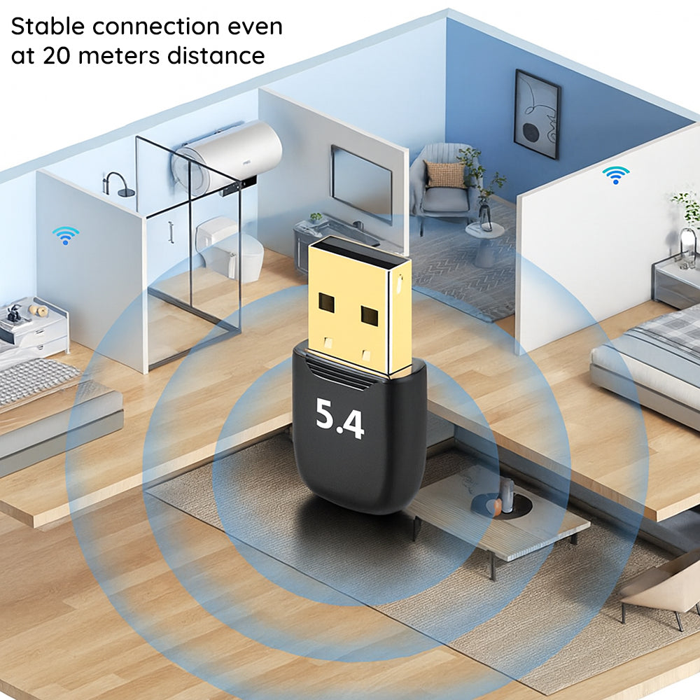 Bluetooth USB-adapter Techsuit BlueJet A20, Zwart
