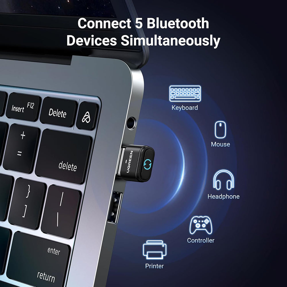 UGREEN BT301 USB Bluetooth-adapter, Zwart