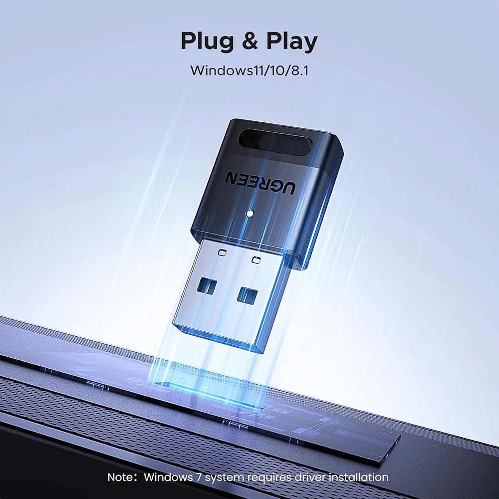 Bluetooth USB-adapter UGREEN CM748 (45134), Zwart