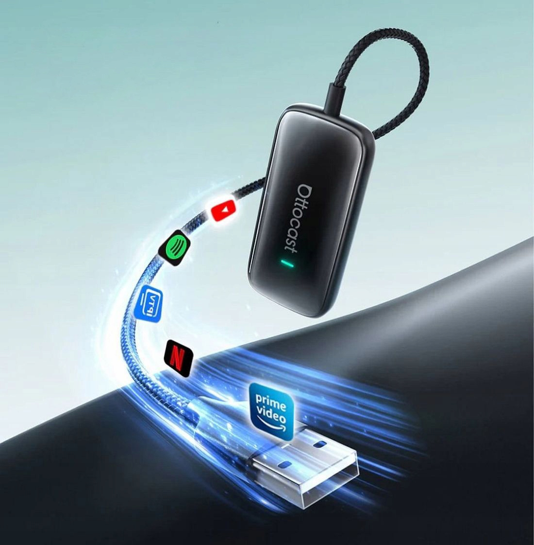 Wireless Carplay / Android Auto Adapter Ottocast Play2Video Ultra for Apple iPhone / Android Series CA515-T