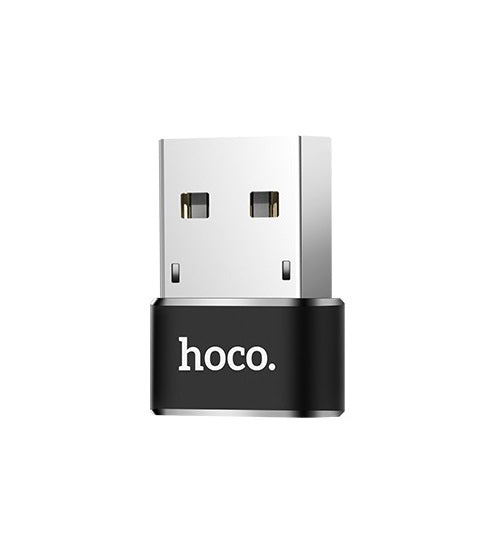 USB-C naar USB-A Data- en Oplaadadapter HOCO UA6, Zwart