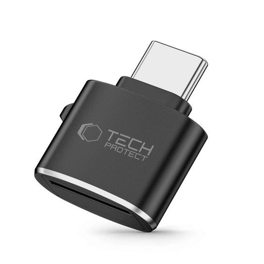 USB-C Tech-Protect Ultraboost Kaartlezer, microSD, Zwart
