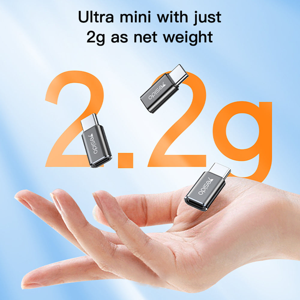 Adapter Data en Opladen Lightning - USB-C Yesido GS22, Gri