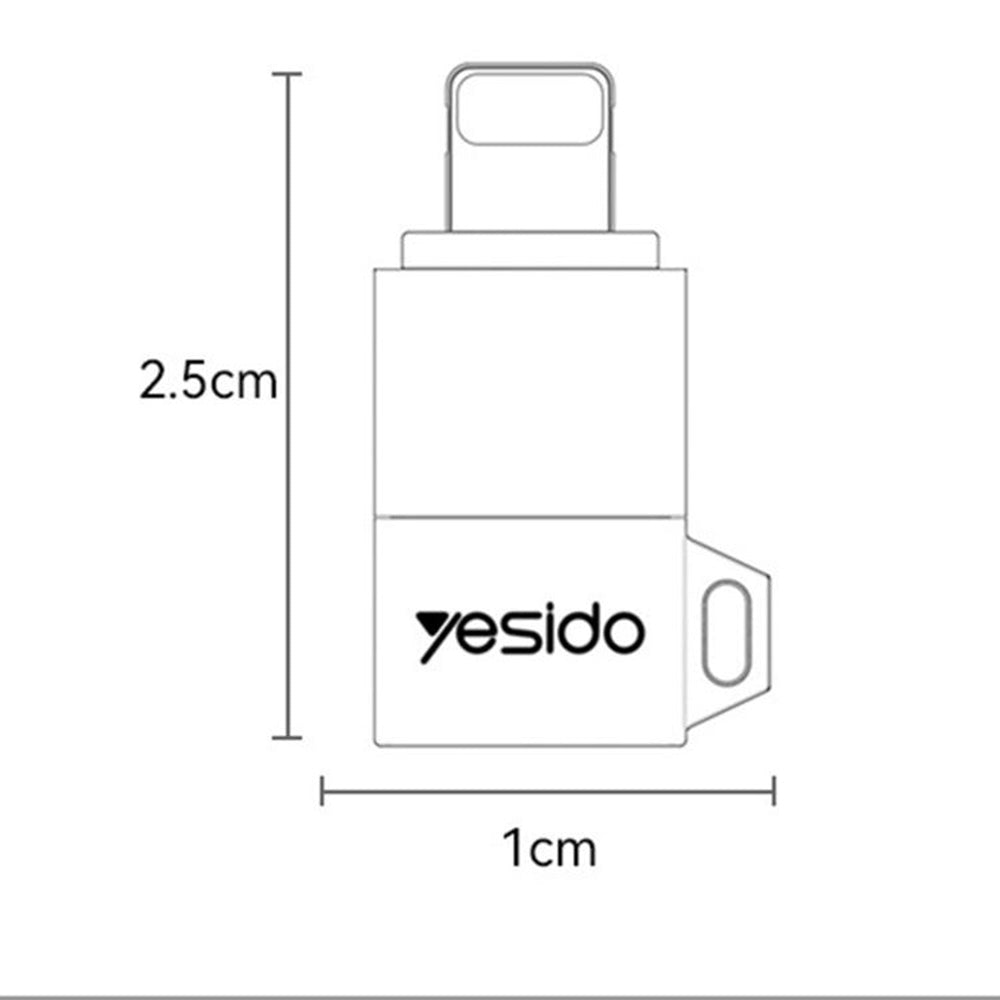 MicroUSB - Lightning Data and Charging Adapter Yesido GS30, Gray