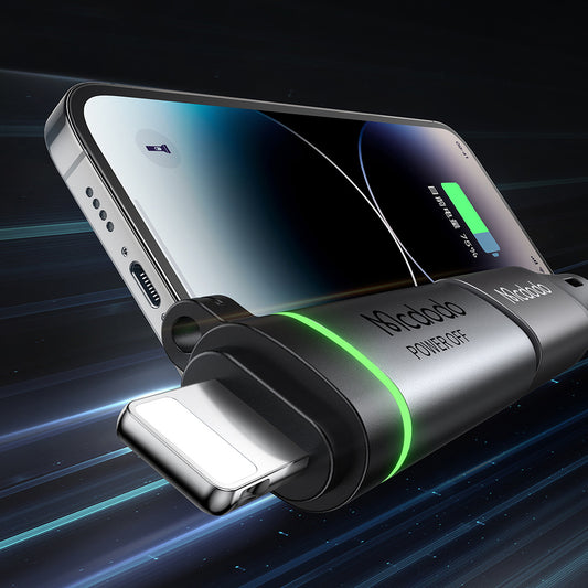 USB-C - Lightning McDodo OT-2590 Power Off Adapter, Zwart