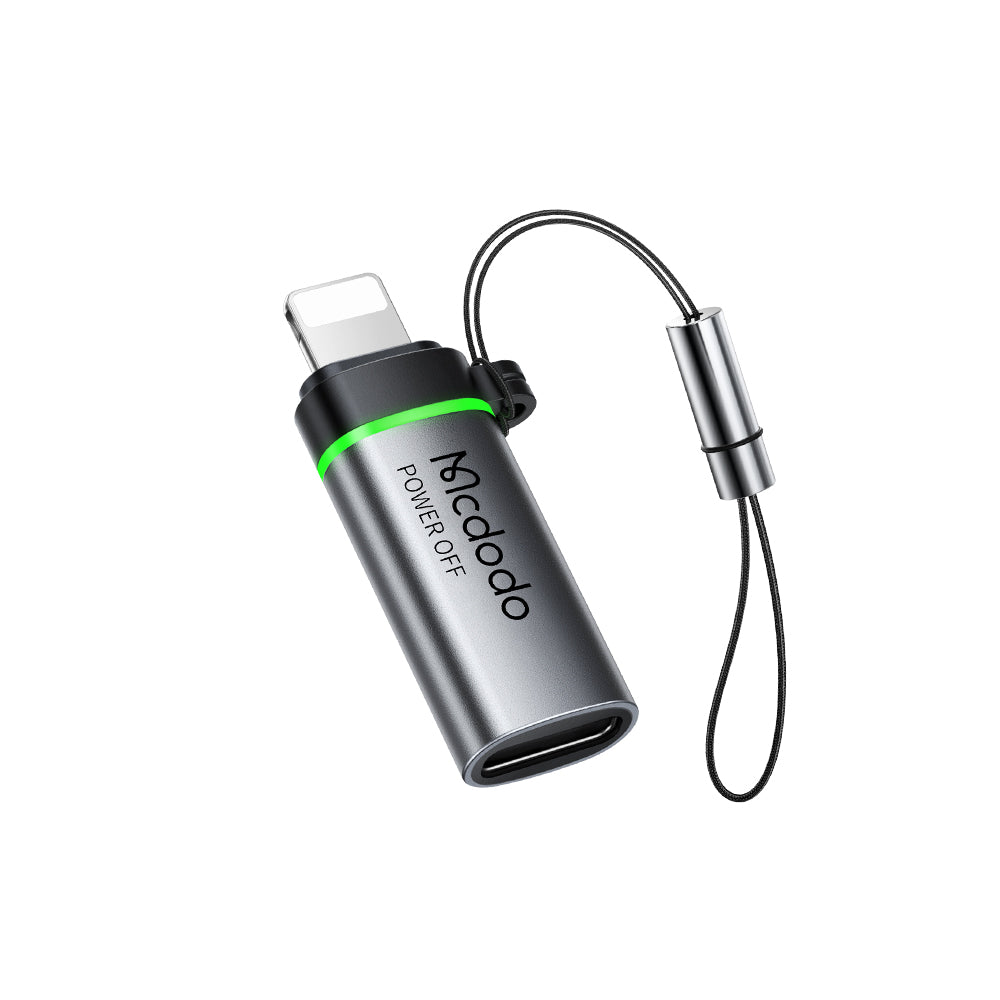 USB-C - Lightning McDodo OT-2590 Power Off Adapter, Zwart