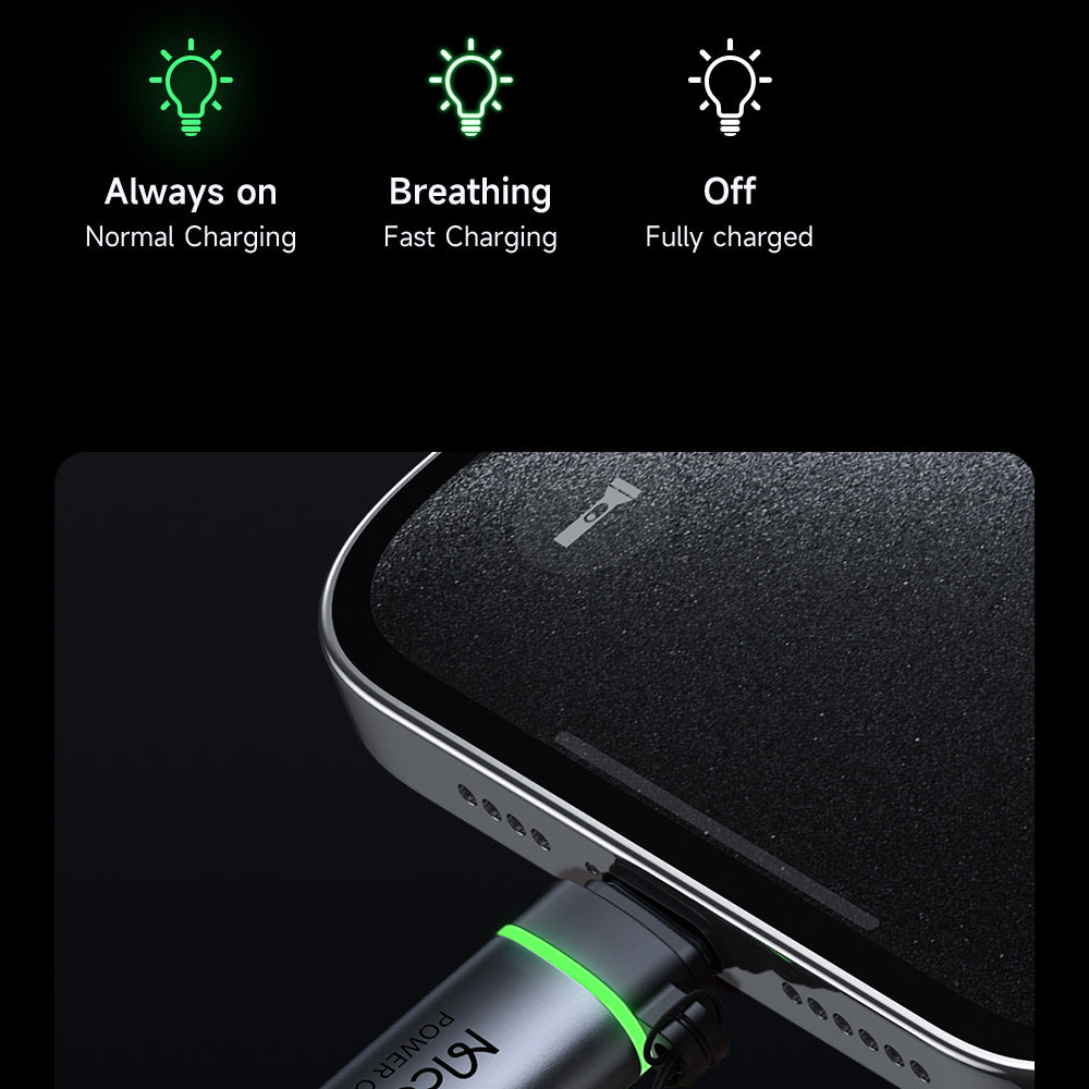 USB-C - Lightning McDodo OT-2590 Power Off Adapter, Zwart