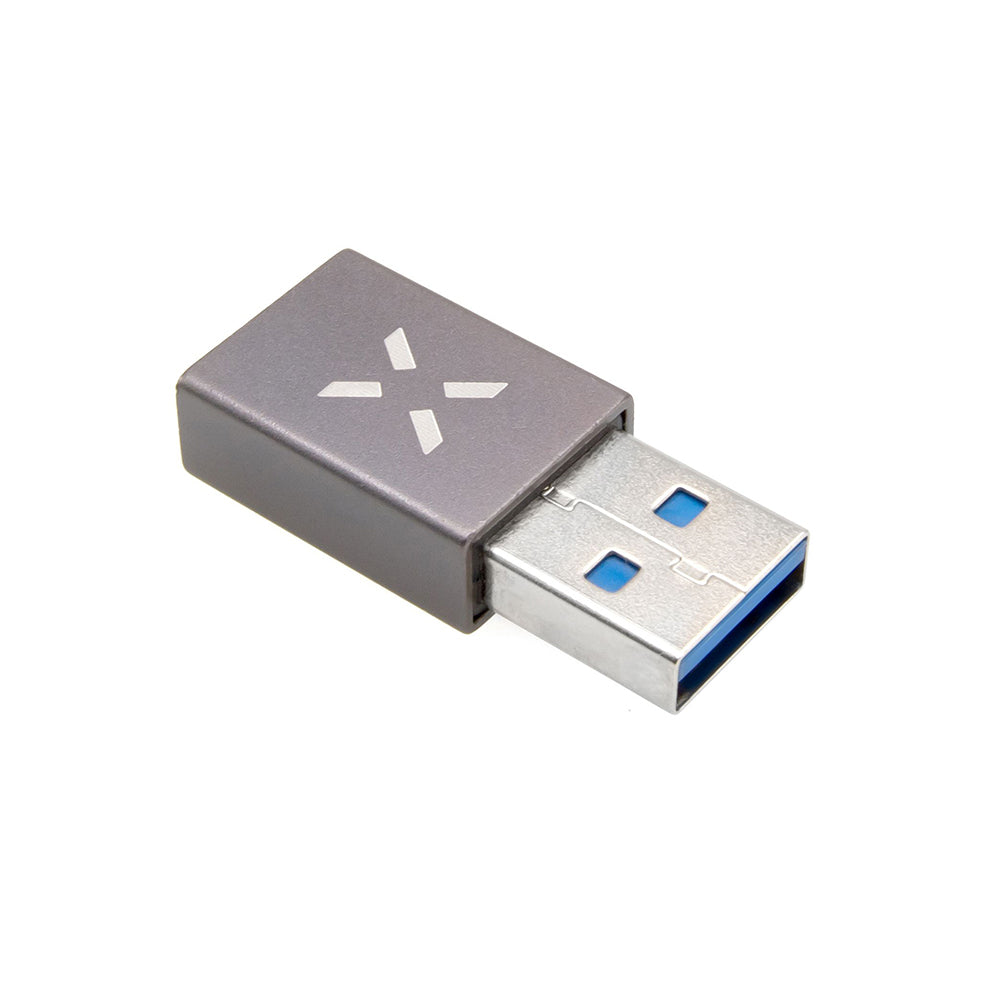 USB-C - USB-A Fixed Data- en Oplaadadapter, Grijs