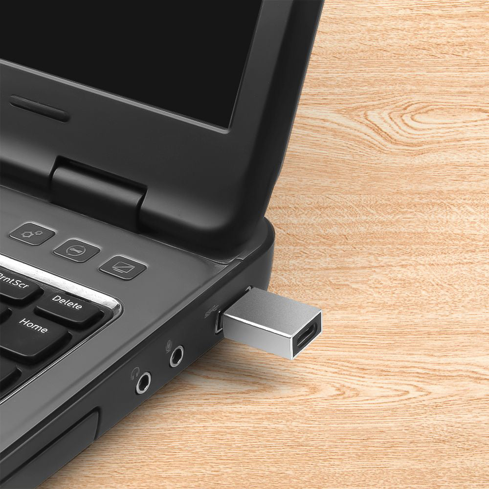 USB-C - USB-A Fixed Data- en Oplaadadapter, Grijs