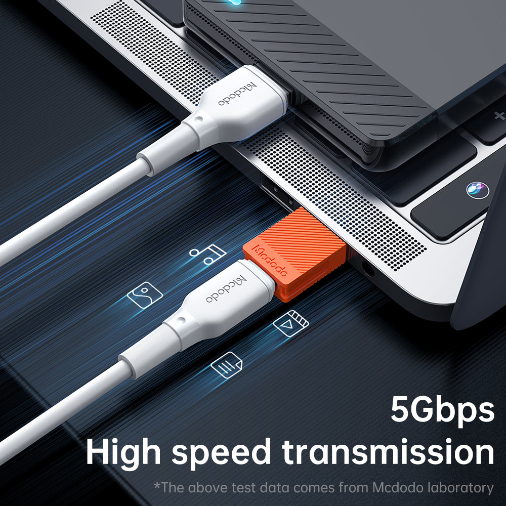 USB-C - USB-A Data- en Oplaadadapter McDodo OT-6550, Oranje