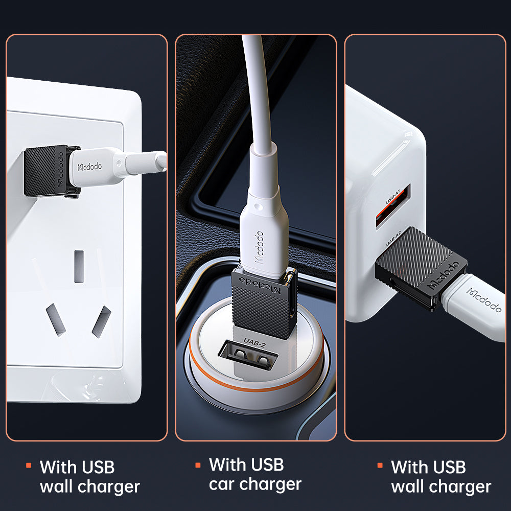 Data- en Oplaadadapter USB-C - USB-A McDodo OT-6970, Zwart