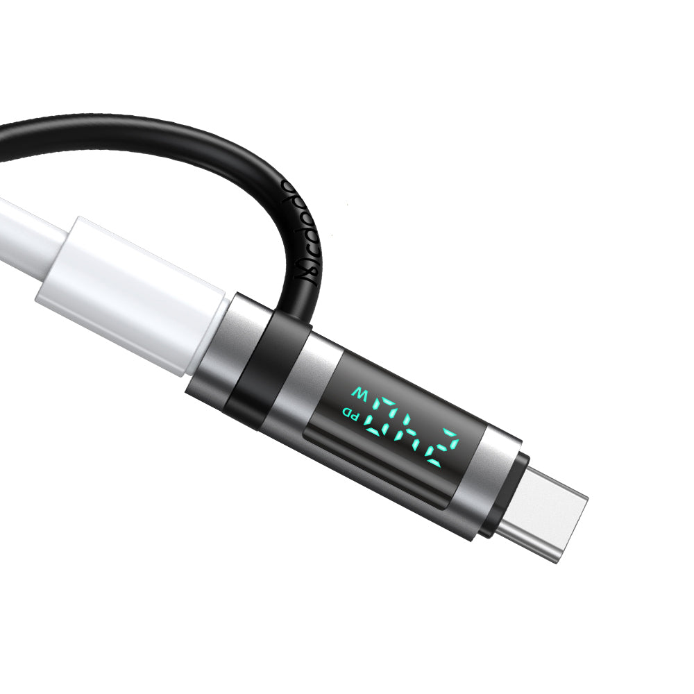 USB-C Data en Oplaad Adapter - USB-C McDodo OT-2620 Pigeon Display, Zwart