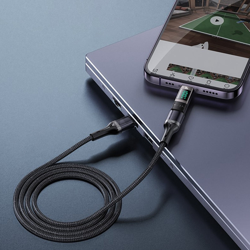 USB-C Data en Oplaad Adapter - USB-C Yesido GS24 Display, Grijs