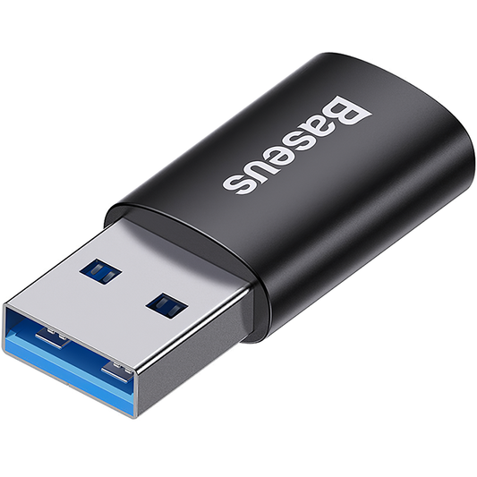 Baseus Ingenuity USB-C - USB-A USB-C oplaad- en data-adapter, zwart ZJJQ00010101