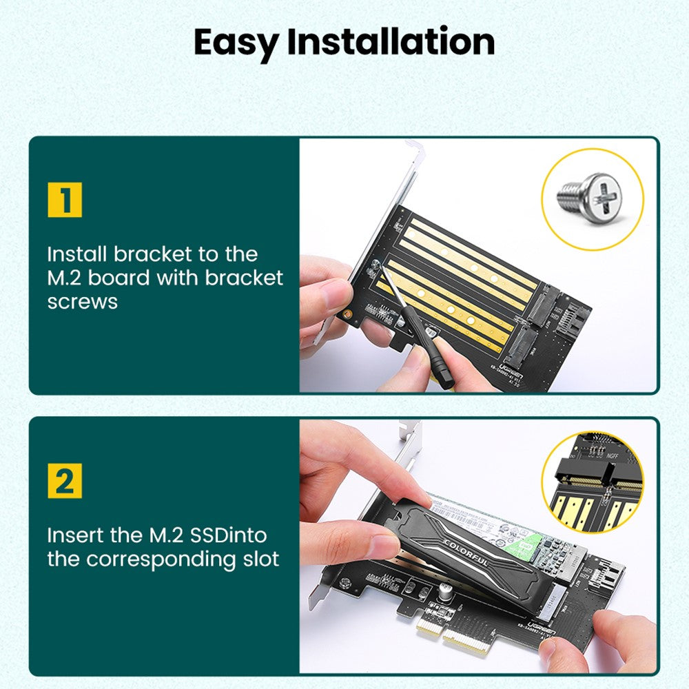 SSD Interface Adapter UGREEN CM302 (70504), NVMe M.2 / SATA - PCIe 3.0 X4