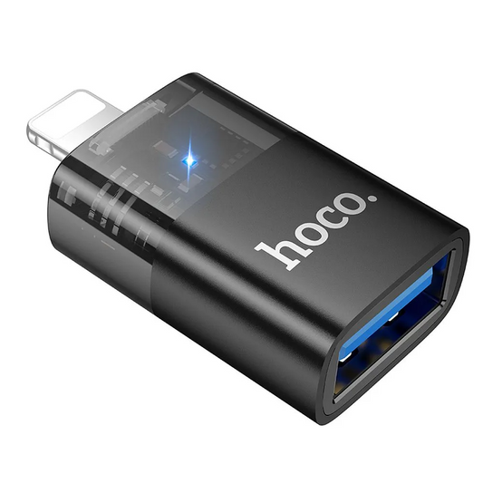 OTG Lightning-adapter - USB-A HOCO UA36, Zwart