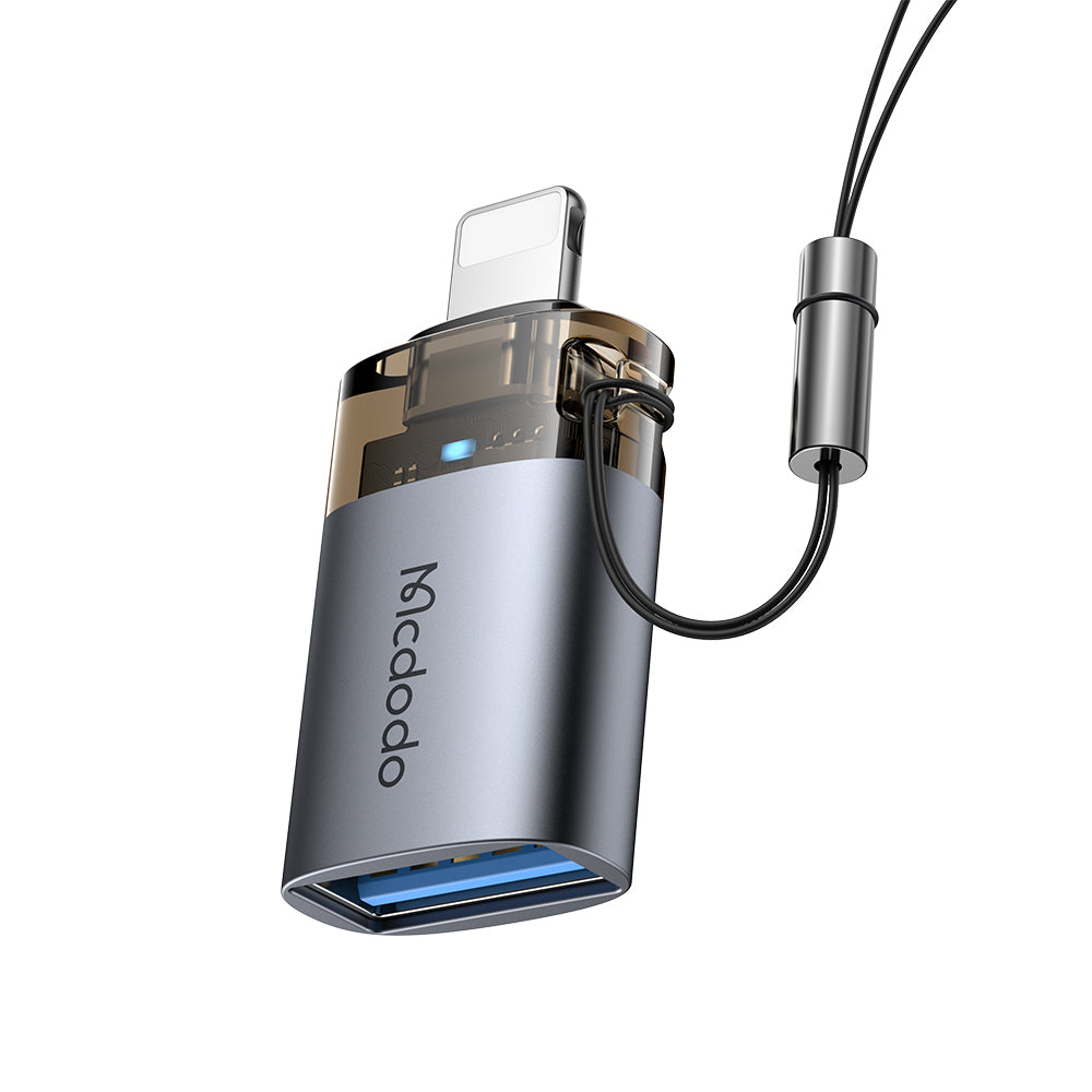 OTG Lightning - USB-A McDodo OT-7390 Adapter, Zwart