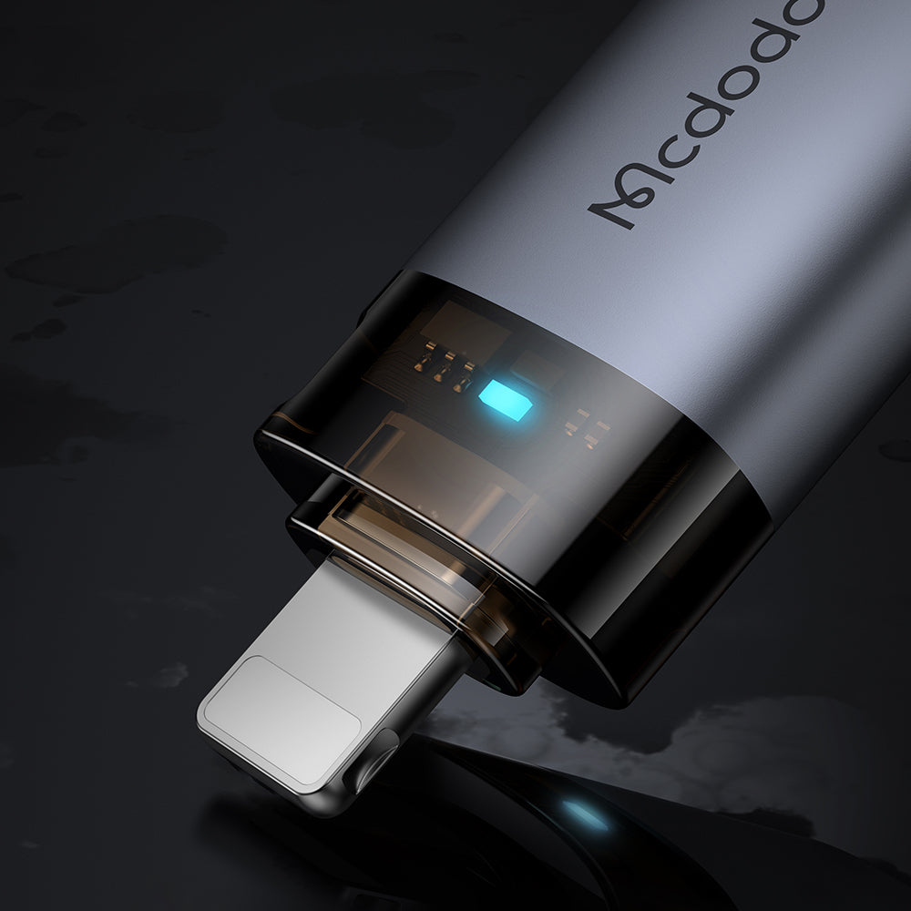OTG Lightning - USB-A McDodo OT-7390 Adapter, Zwart
