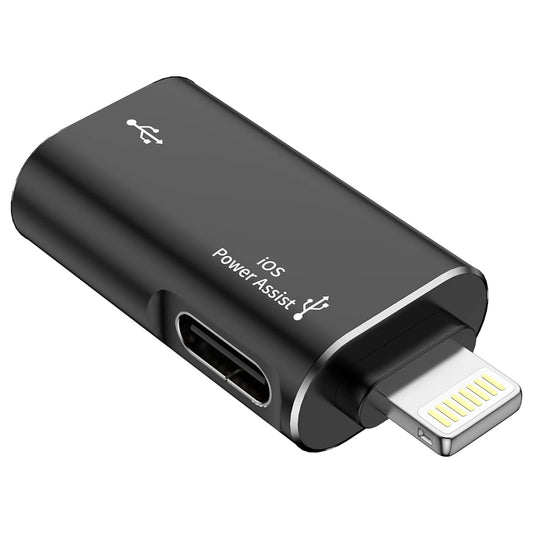 OTG Lightning - USB-A Techsuit A18 AluVoltX Adapter, Zwart