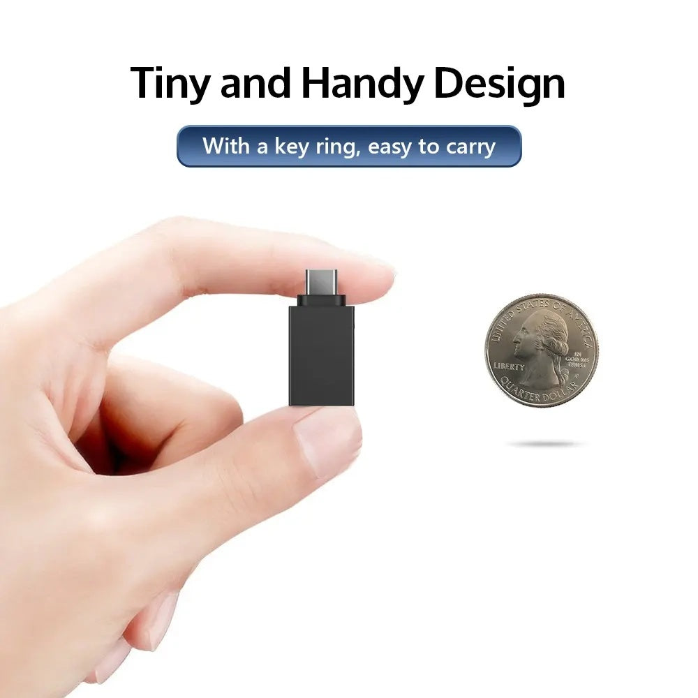 OTG-adapter microUSB / USB-C - USB-A Techsuit A13 DuoVoltX, Grijs, Set van 2 stuks