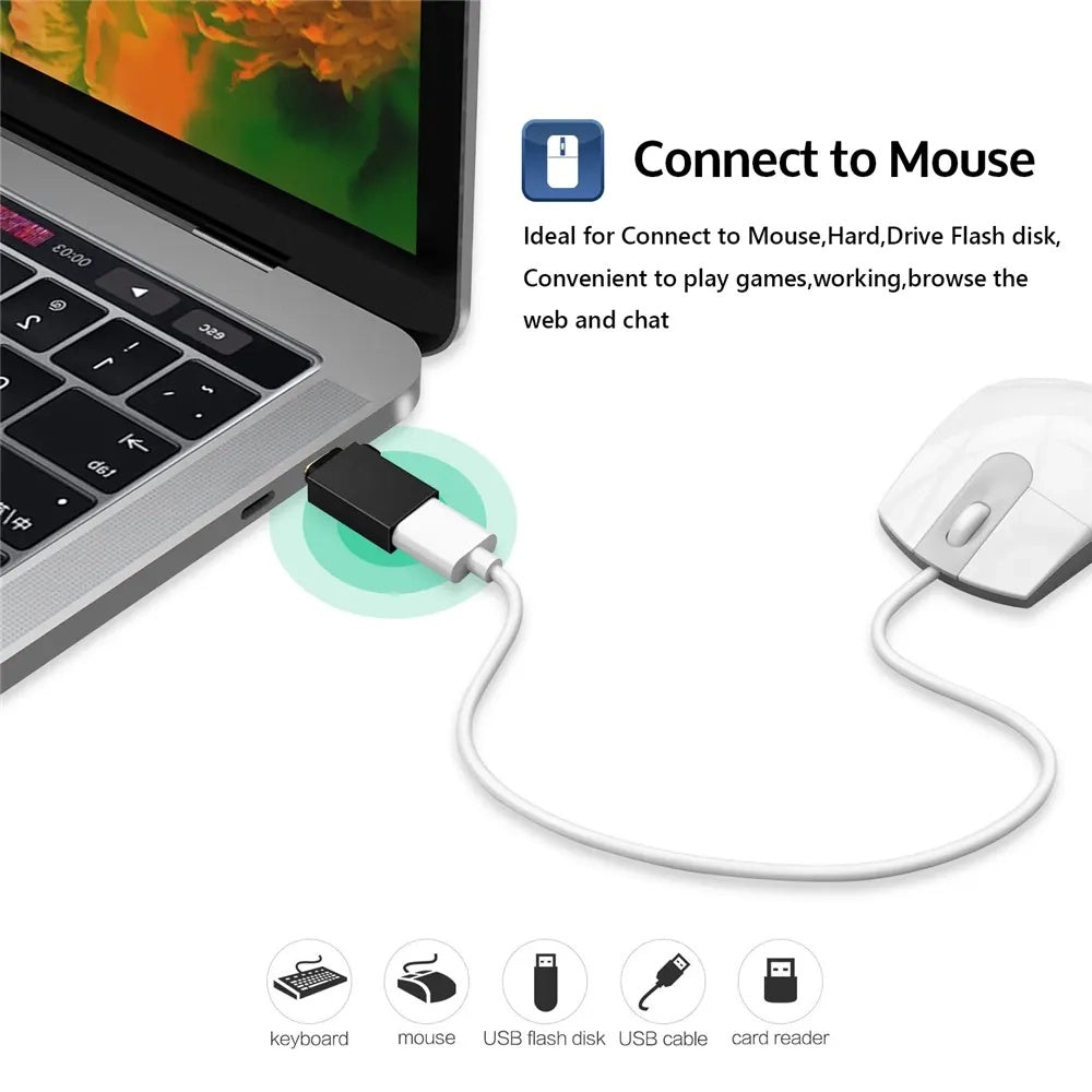 OTG-adapter microUSB / USB-C - USB-A Techsuit A13 DuoVoltX, Grijs, Set van 2 stuks