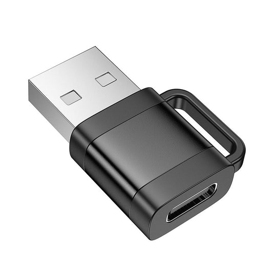 USB-C - USB-A HOCO UA31D Data en Oplaad Adapter, Zwart