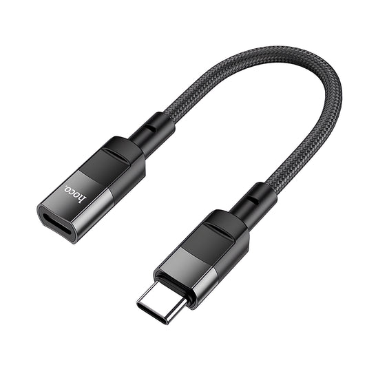 HOCO U107 Lightning - USB-C gegevens- en oplaadadapter, 0,1 m, zwart