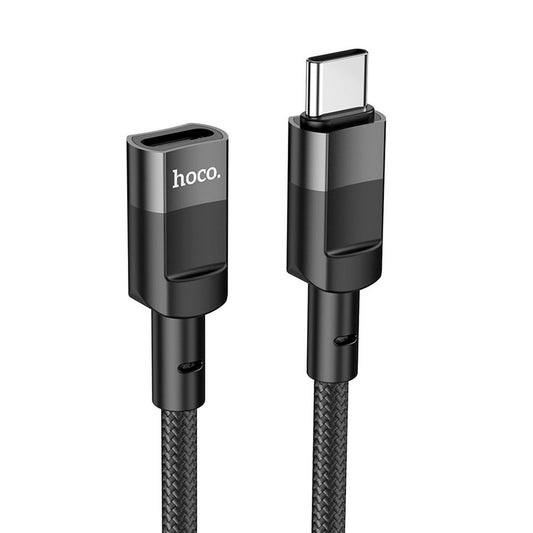 Data- en Oplaadadapter USB-C - USB-C HOCO U107, 1.2m, Zwart