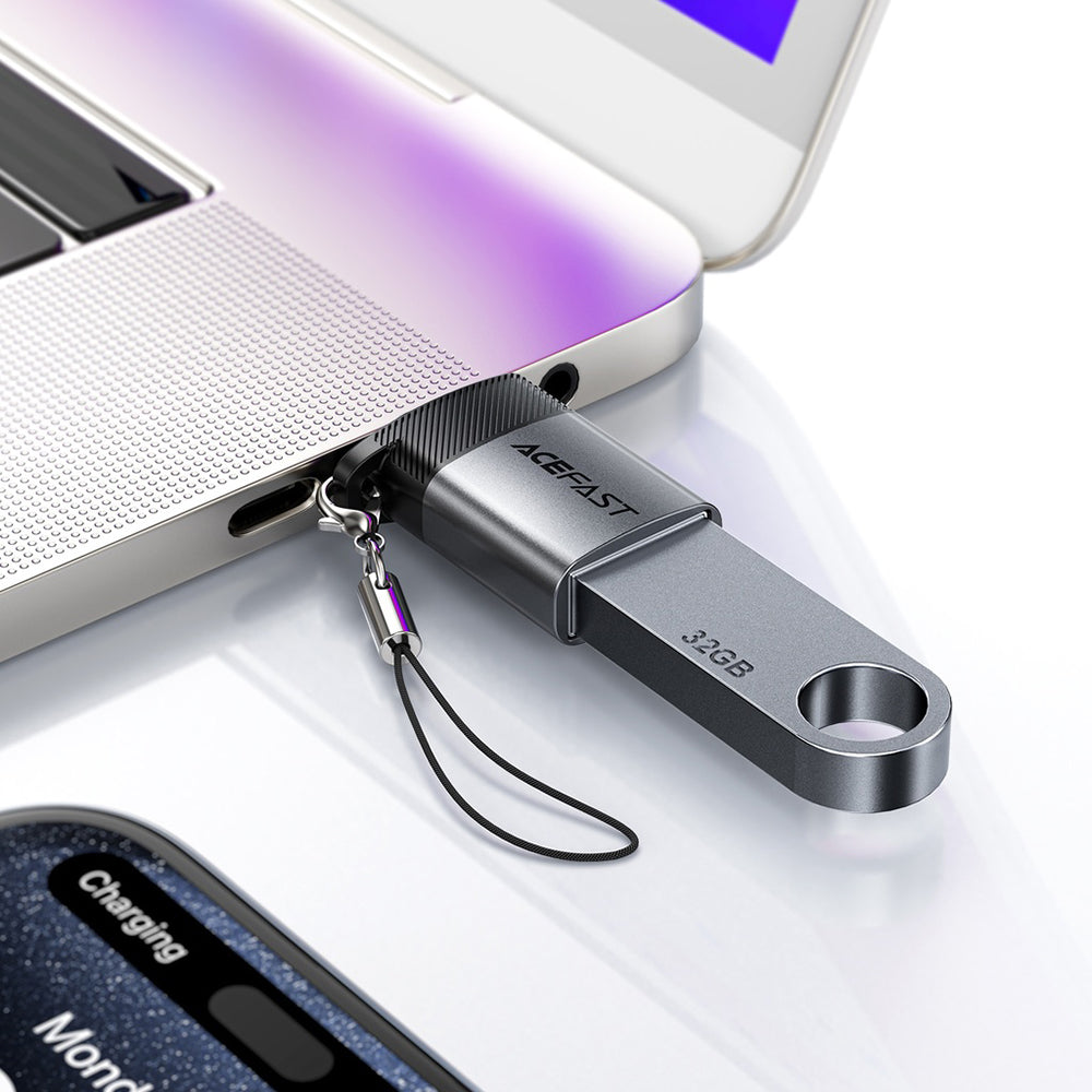 OTG Adapter USB-C - USB-A Acefast J7, Grijs