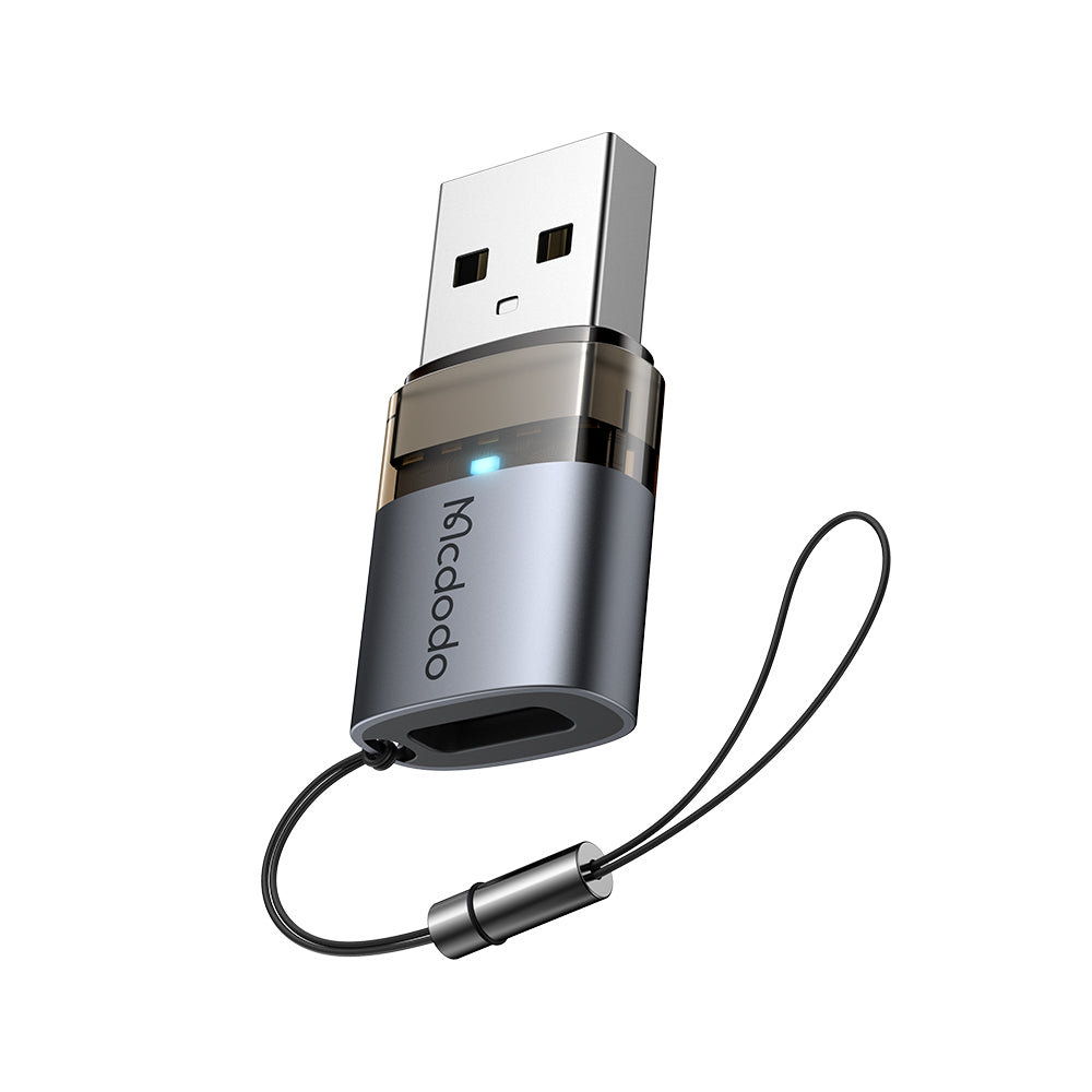 USB-C - USB-A McDodo OT-7580 Data- en Oplaadadapter, Zwart