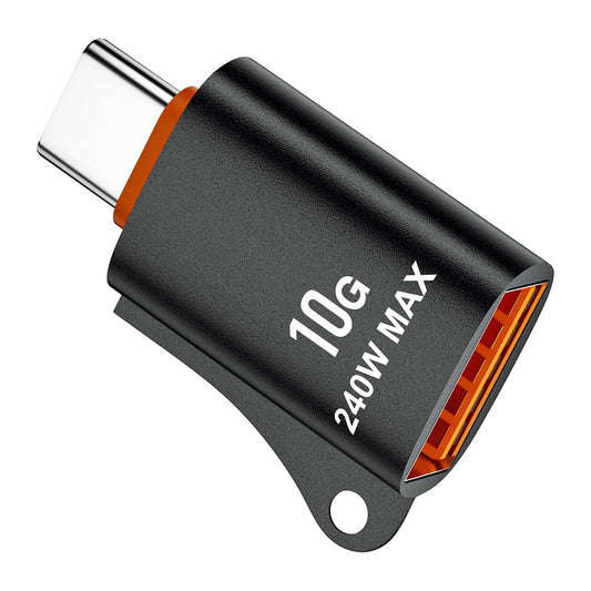 OTG Adapter USB-C - USB-A Techsuit A1 HyperPort, Zwart Oranje