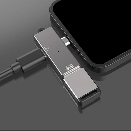 OTG Adapter USB-C - USB-A Techsuit A21, Grijs