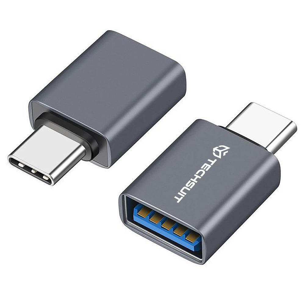 OTG Adapter USB-C - USB-A Techsuit A8 SlateVolt, Grijs