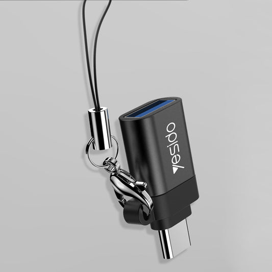 OTG Adapter USB-C - USB-A Yesido GS06, Zwart