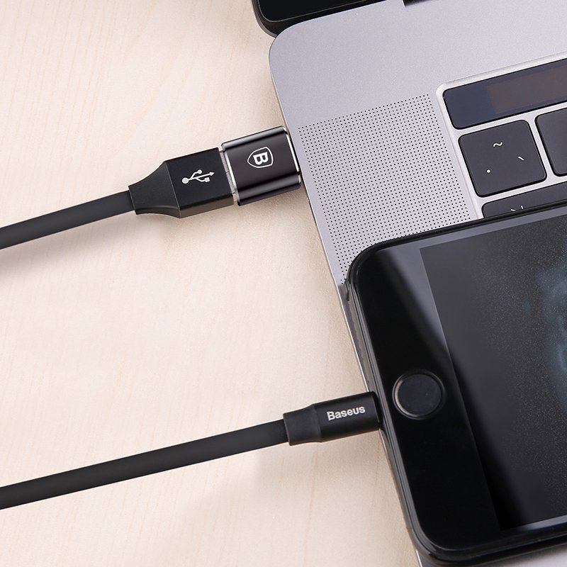 OTG Adapter USB-C - USB-A Baseus, Zwart CATOTG-01
