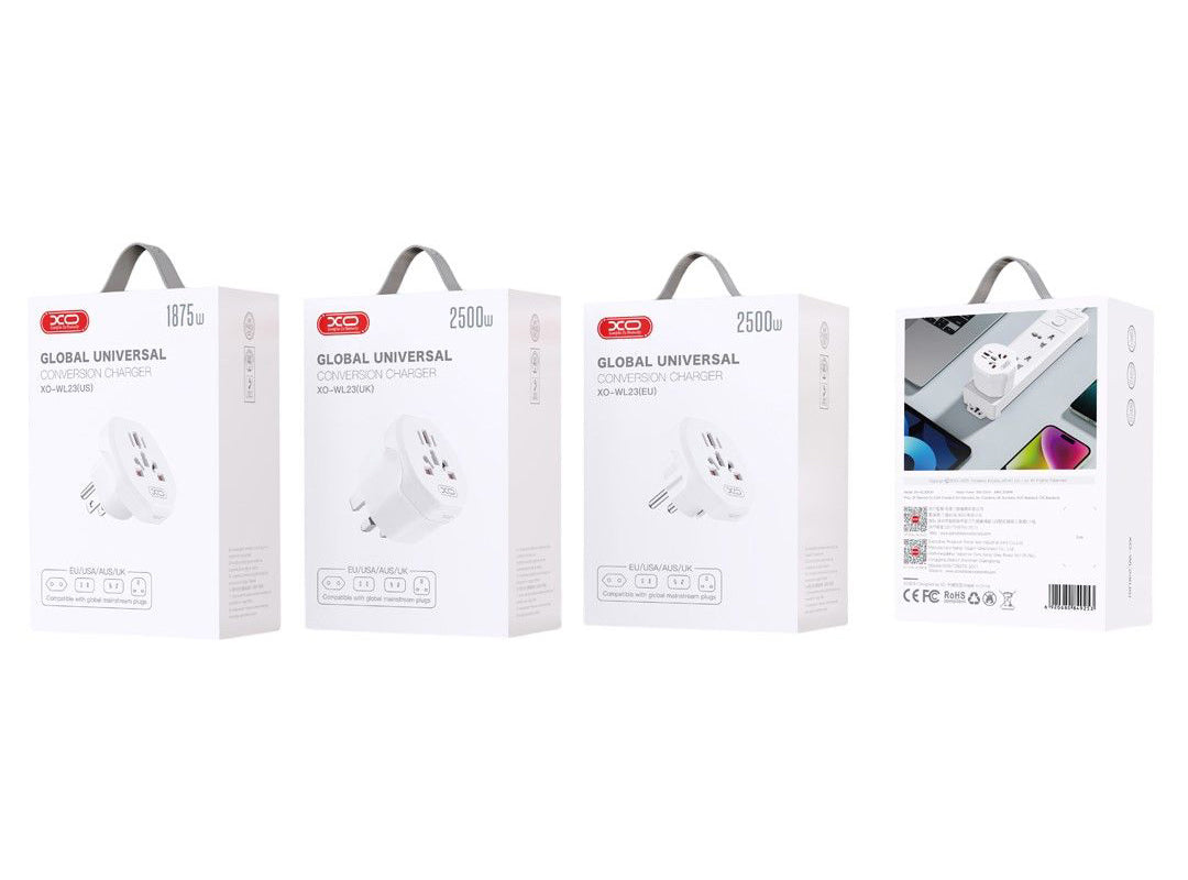Netwerkadapter XO Design WL23 VS / UK / AU / FI / CN - Europa, Wit