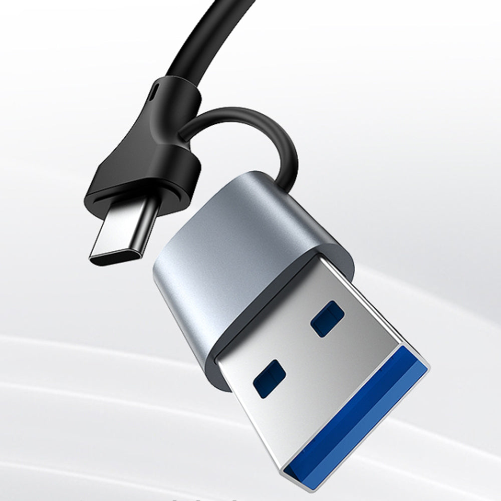 Netwerkkaart Yesido HB26, RJ45, USB / USB-C, Grijs