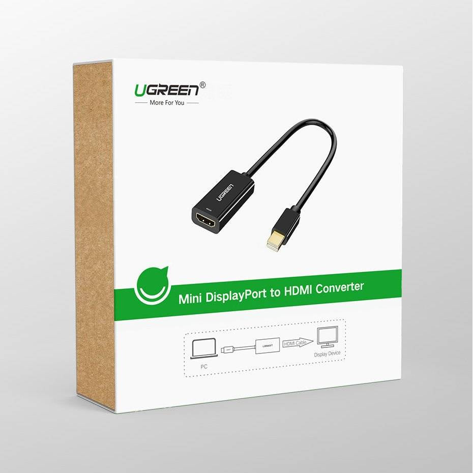 Video Adapter UGREEN MD112 (10461), MiniDisplayPort - HDMI, Zwart