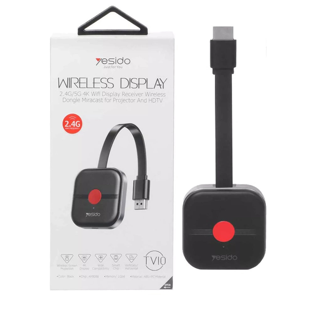 Draadloze Multimedia Adapter Yesido TV10, Zwart