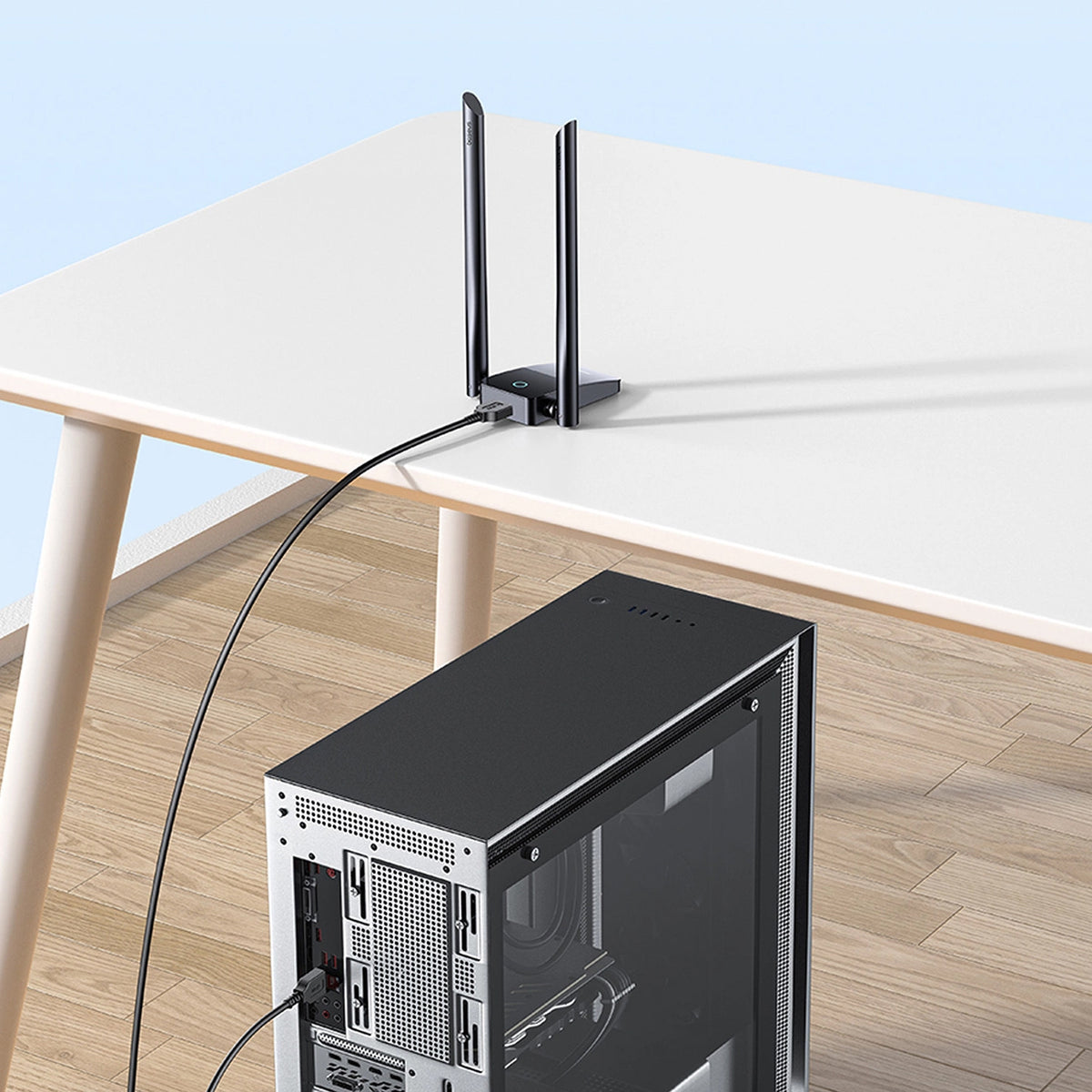 Baseus FastJoy draadloze adapter, Dual Band, Wi-Fi 6, 1300Mbps, Zwart B01317600111-05