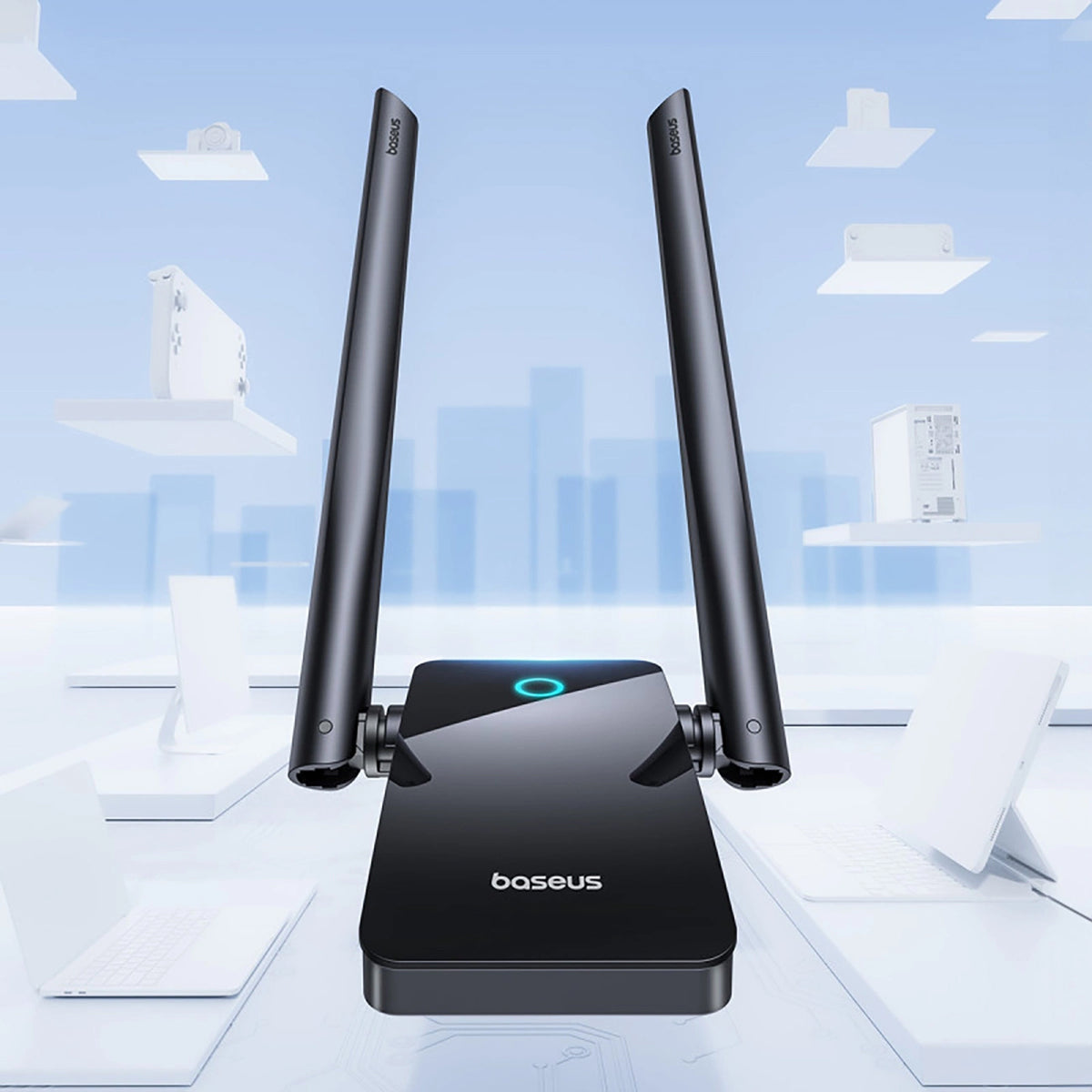 Baseus FastJoy draadloze adapter, Dual Band, Wi-Fi 6, 1300Mbps, Zwart B01317600111-05